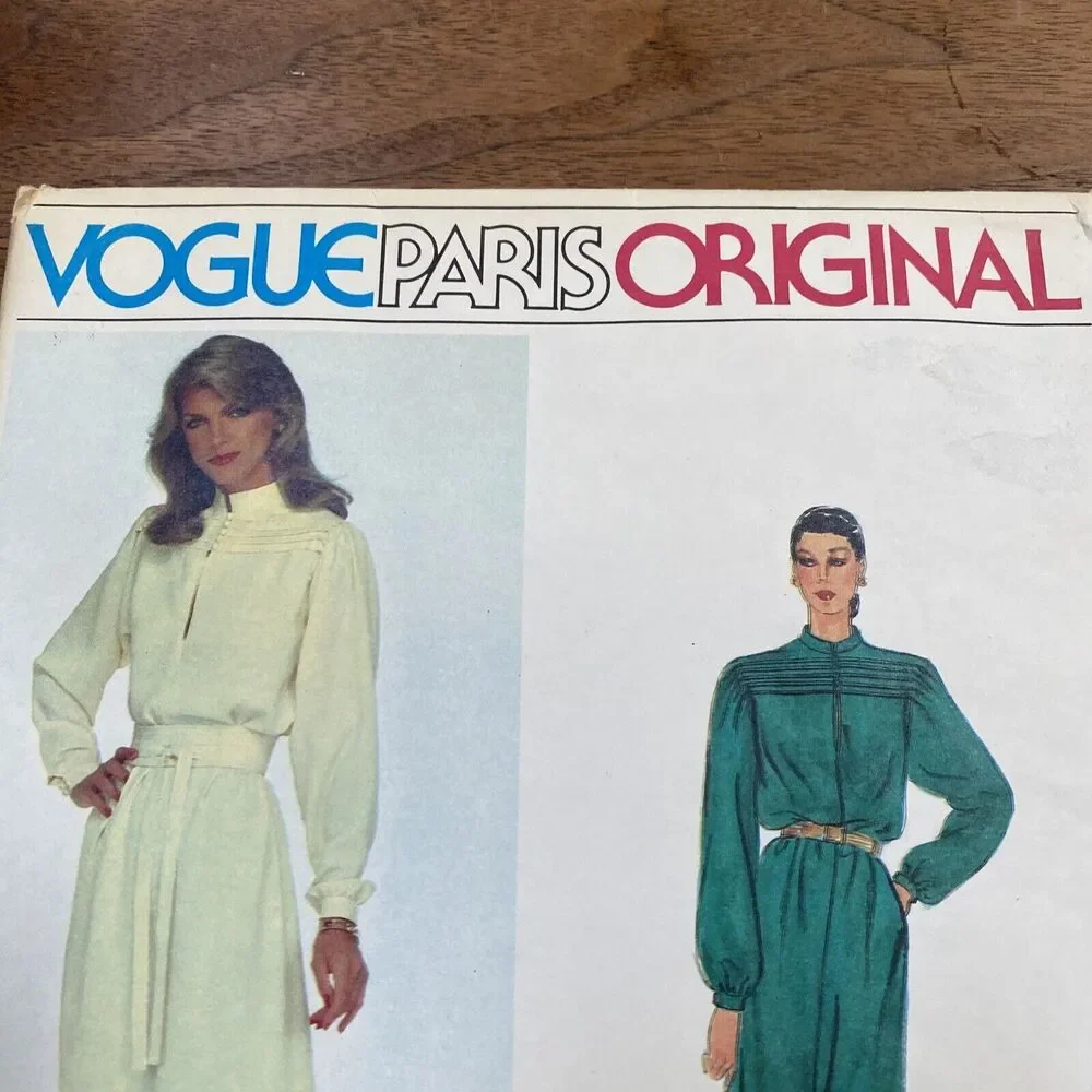 Vintage Vogue Sewing Pattern 2352 Paris Original Size 10 Nina Ricci Dress & Belt
